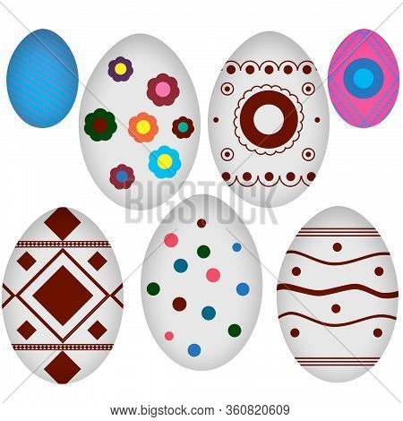Easter Egg Patterns. Set Of Patterns For Eggs