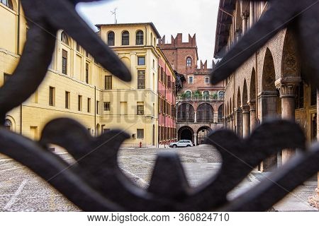 Verona, Italy, September 27, 2015 : The Architecture Of The Old Part Of The City Of Verona In Italy.