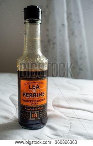 Torrevieja, Valenciana, Spain - Apr 12 2020 : Bottle Of Lea And Perrins Sauce