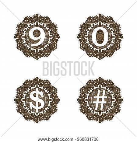 The Figure Is Like A Monogram In The Form Mandala