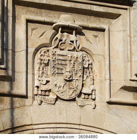 Schild der Castilla y leÃ¯Â¿Â½n in der Kathedrale von Burgos. Spanien