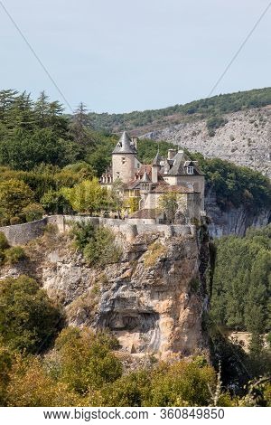 Castle Of Belcastel In Lacave. Lot, Midi-pyrenees, France