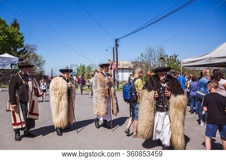 Holloko, Hungary - April 12, 2019: Easter Festival In The Folklore Village Of Holloko In Hungary.