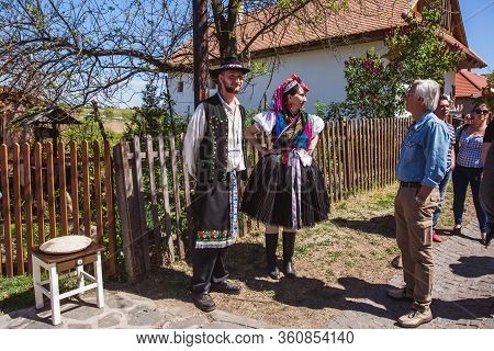 Holloko, Hungary - April 12, 2019: Easter Festival In The Folklore Village Of Holloko In Hungary. Vi