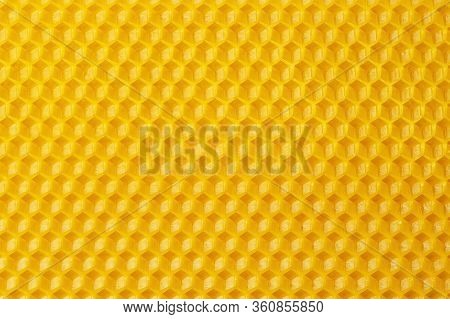 Beeswax. Wax Base For Honey Bee Rebuilding. Honeycomb. Natural Honeycomb Bee Background.