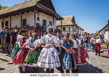 Holloko, Hungary - April 12, 2019: Easter Festival In The Folklore Village Of Holloko Traditional Gi