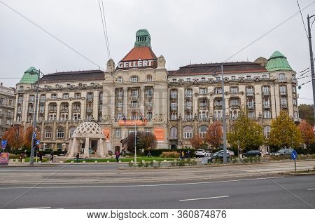 Budapest, Hungary - Nov 6, 2019: Famous Danubius Hotel Gellert In The Hungarian Capital. Art Nouveau