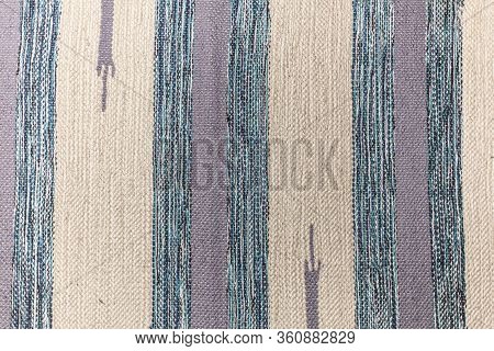 Fabric Texture. Background From Multi-colored Fabric. Thread Of All Colors. Template For Design. A B
