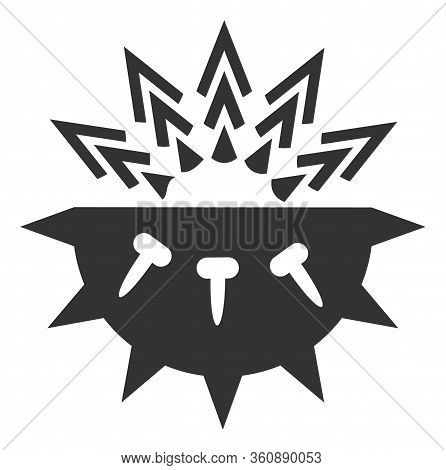 Vector Coronavirus Structure Flat Icon. Vector Pictograph Style Is A Flat Symbol Coronavirus Structu