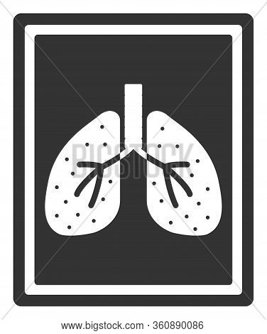 Vector Lungs Fluorography Flat Icon. Vector Pictogram Style Is A Flat Symbol Lungs Fluorography Icon
