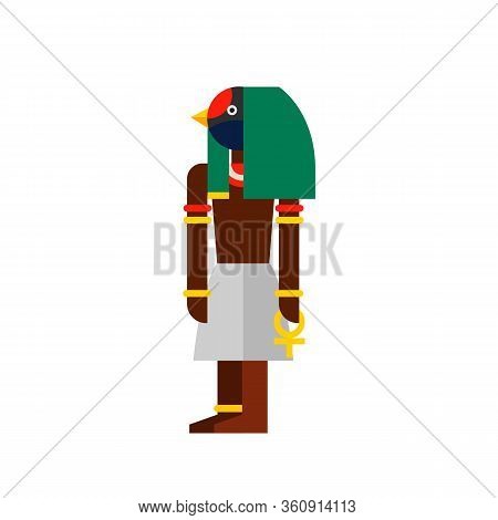 Multicolored Icon Of Ancient Egyptian God, Thoth