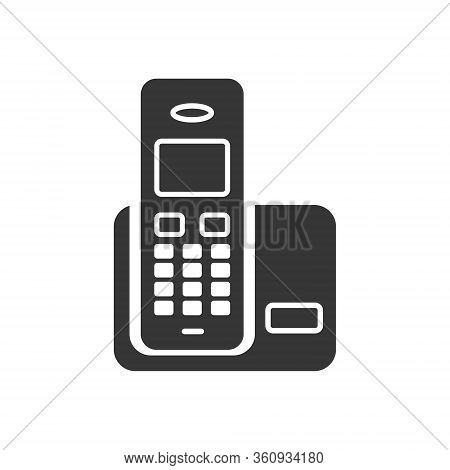Portable Phone Glyph Single Isolated Vector Icon