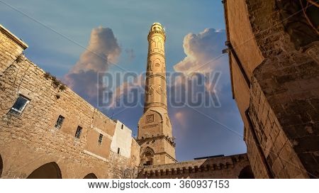 Mardin, Turkey - January 2020: Ulu Cami, Also Known As Great Mosque Of Mardin With Single Minaret In