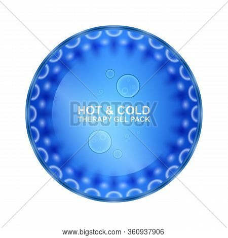 Ice Bag Vector Icon.realistic Vector Icon Isolated On White Background Ice Bag.