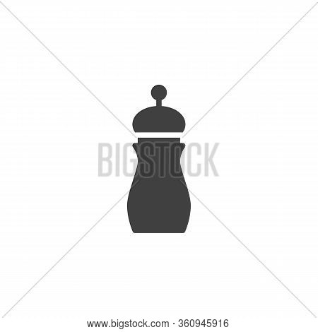 Salt Or Pepper Shaker Vector Icon. Filled Flat Sign For Mobile Concept And Web Design. Pepper Grinde