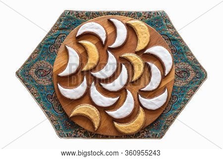 Isolated Arabian Sweets For Ramadan And Eid. Eid Muslim Sweet.