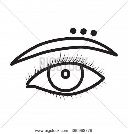 Eyebrow Of Piercing Vector Icon.outline Vector Icon Isolated On White Background Eyebrow Of Piercing