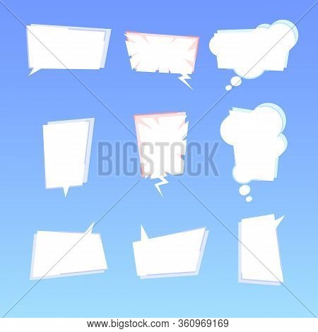 A Collection Of Color Vector Speech Communication Bubbles