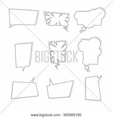 White And Black Comic Speech Bubble Collection