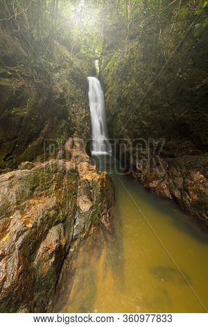 Beautiful Nature Of Bangpae Waterfall At Phuket Province Thailand.