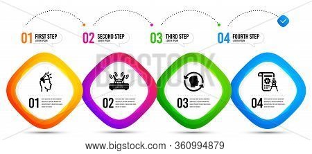 Wifi, Face Id And Divider Document Icons Simple Set. Timeline Infographic. Brand Ambassador Sign. In