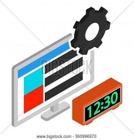Website Development Icon. Isometric Illustration Of Website Development Vector Icon For Web
