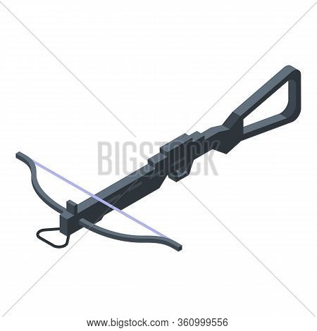Sport Crossbow Icon. Isometric Of Sport Crossbow Vector Icon For Web Design Isolated On White Backgr