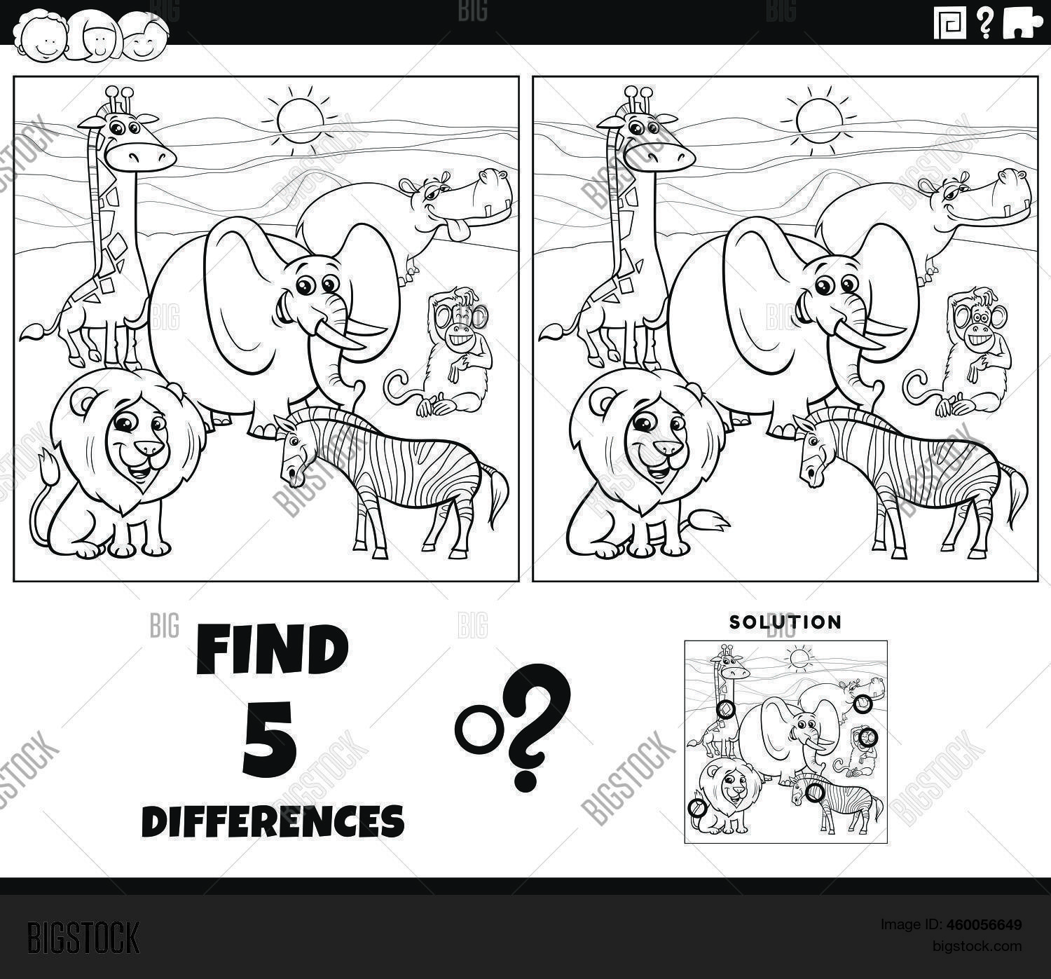 Black White Cartoon Vector & Photo (Free Trial) | Bigstock