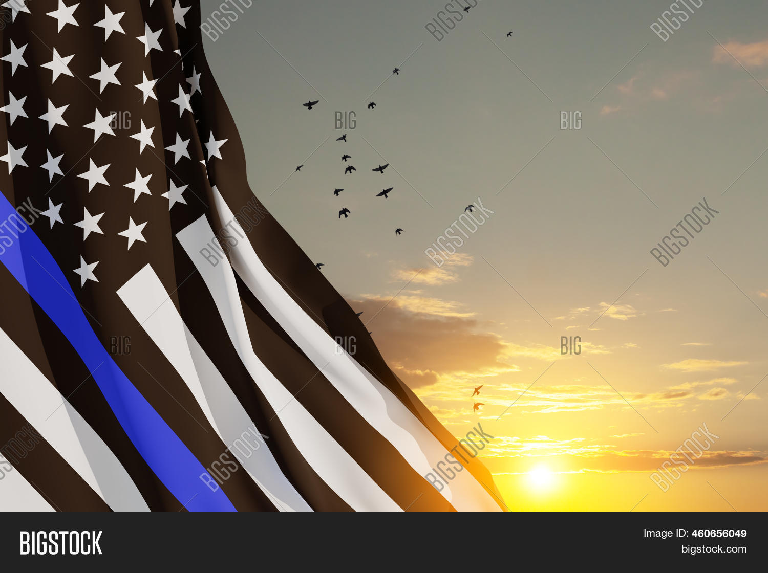 American Flag Police Image & Photo (Free Trial) Bigstock
