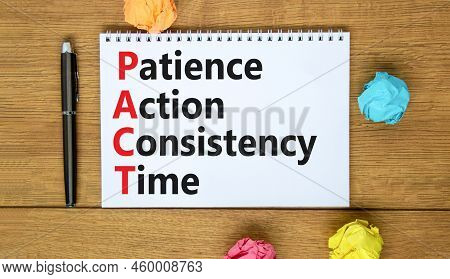 Pact Patience Action Consistency Time Symbol. Concept Words Pact Patience Action Consistency Time On
