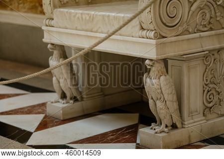 Donaustauf, Bavaria, Germany, 2 July 2022: Walhalla Memorial With Colonnade Above Danube River, Main