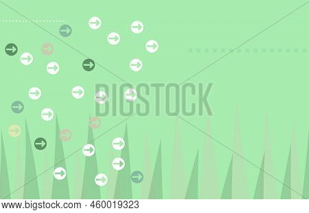 Pastel Green Tones Background. Illustration Of A Card Or Boucher.