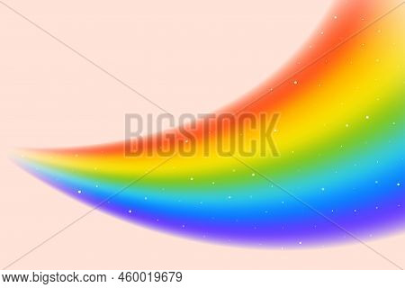 Realistic Colorful Rainbow Wave Background Vector Design Illustration