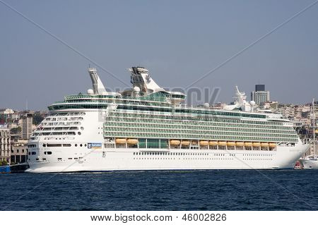 Istanbul, Turkey - Oct 8Th: The Cruise Ship Mariner Of The Seas Docked In Istanbul On October 8Th 20