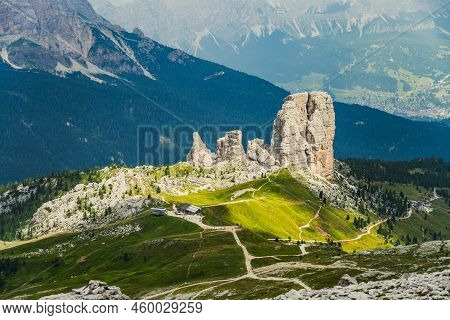 Five Towers, Italian: Cinque Torri Di Averau, Impressive Rock Formation Near Cortina D Ampezzo, Dolo