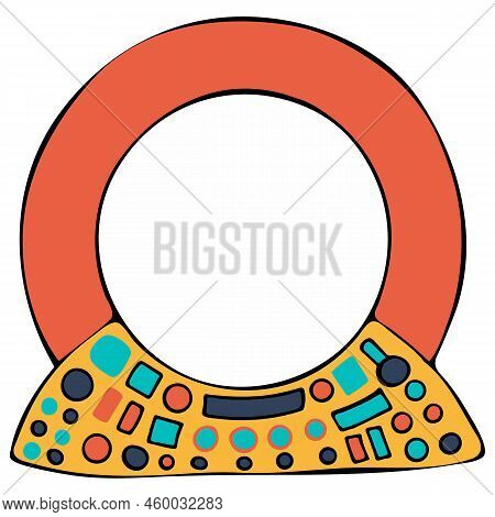 Hand Drawn Doodle Viewport Isolated On White Background.