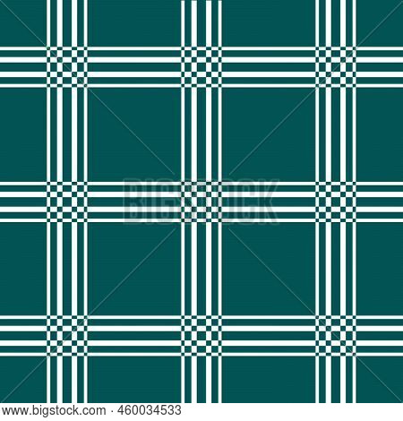 Green Striped Plaid Seamless Pattern Background. Checkered Vector Pattern. Seamless Texture Of The B