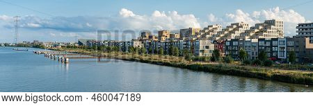Panorama Of Zeeburgereiland And Sportheldenbuurt, A Modern Residential Areas On The East Side Of Ams