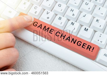 Text Showing Inspiration Game Changer. Word For Sports Data Scorekeeper Gamestreams Live Scores Team