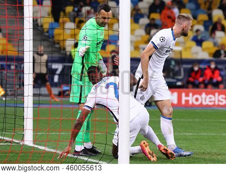 Kyiv, Ukraine - September 28, 2021: Uefa Champions League Game Shakhtar Donetsk V Internazionale. Go
