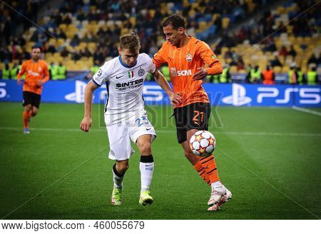 Kyiv, Ukraine - September 28, 2021: Uefa Champions League Game Shakhtar Donetsk V Internazionale. Al
