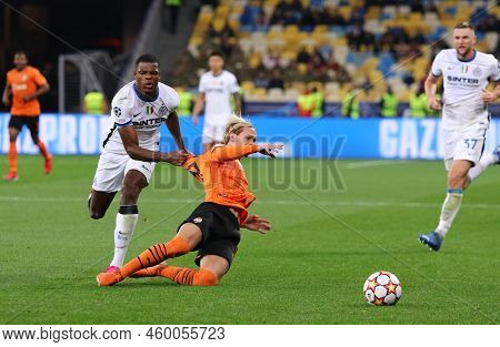Kyiv, Ukraine - September 28, 2021: Uefa Champions League Game Shakhtar Donetsk V Internazionale. My