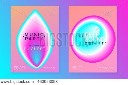 Sound Flyer. Cool Electro Party. Linear Glitch For Brochure. Hou
