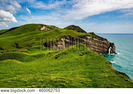Slightly Above The Cape Farewell Lookout On The Walkway Through  The Farming Agricultural Land Along