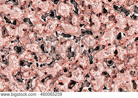 Cute Red Schistous Stonework Digitally Drawn Background Illustration