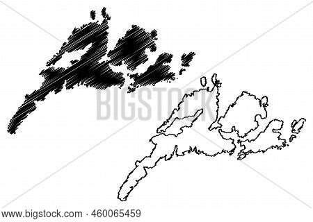 Housay Island (united Kingdom Of Great Britain And Northern Ireland, Scotland, Shetland Islands) Map