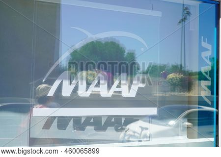 Bordeaux , Aquitaine  France - 08 15 2022 : Maaf Sign Chain And Text Logo Front Windows Office Store