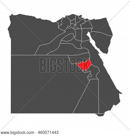 Egypt High Detailed Map Sohag, Geography Graphic Country, Africa Border Vector Illustration .