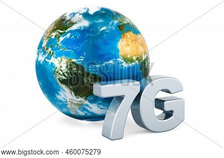 7g Global Concept, 3d Rendering Isolated On White Background
