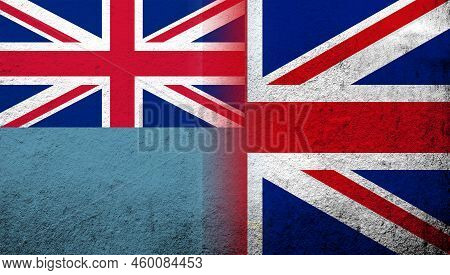 National Flag Of United Kingdom (great Britain) Union Jack With The Ellice Islands Tuvalu National F